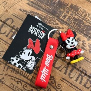 Disney Minnie Mouse Red and Black Keychain
